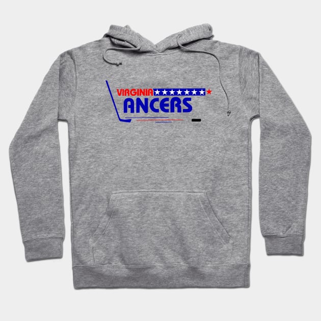 Defunct Virginia Lancers Hockey 1990 Hoodie by LocalZonly